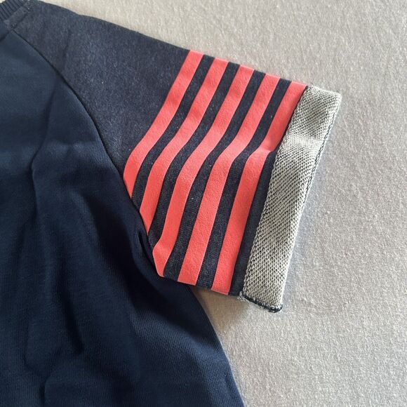 Under Armour Girls Shirt Favorite Terry Crew Navy/Pink Loose Fit Youth Small - Picture 3 of 9